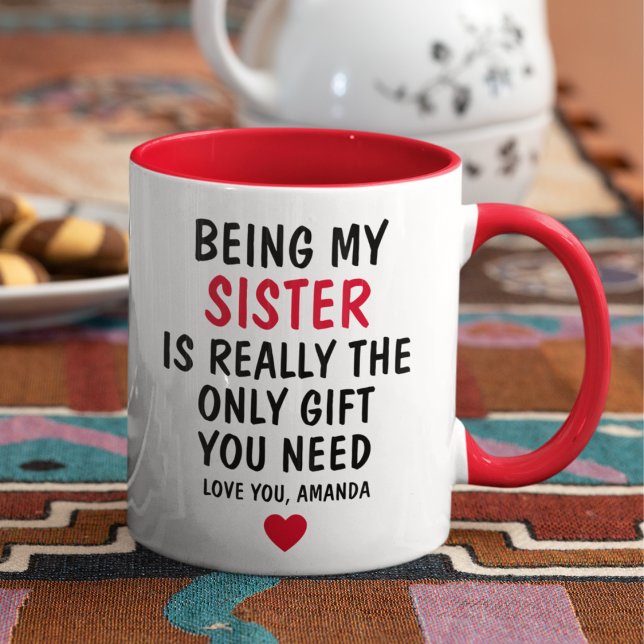 Taza Ser Mi Hermana Es Realmente El Único Regalo Que Ne (Subido por el creador)