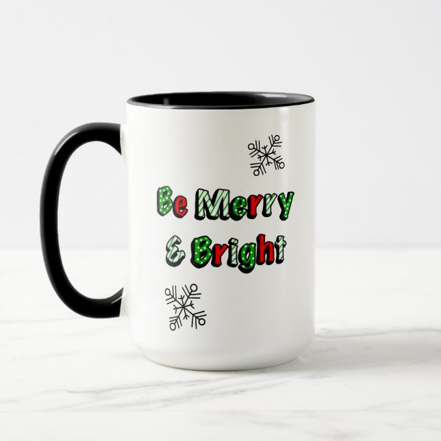 Taza Ser Navidades feriados y brillantes (Izquierda)