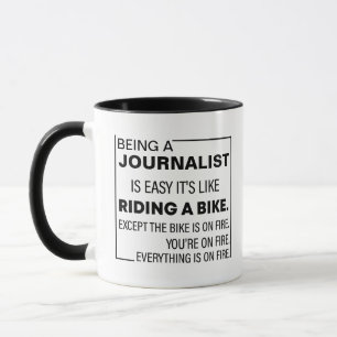 Taza Ser periodista es fácil, regalo de Personalizado p