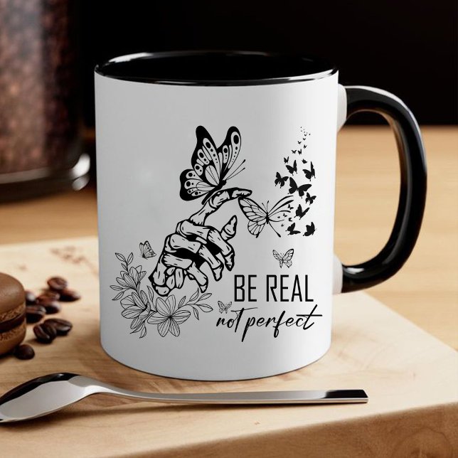 Taza Ser real no perfecto | obsequios de apreciación de (be real not perfect Mug, gift for teacher, teacher Mug ,teacher appreciation gifts,teacher gift,)