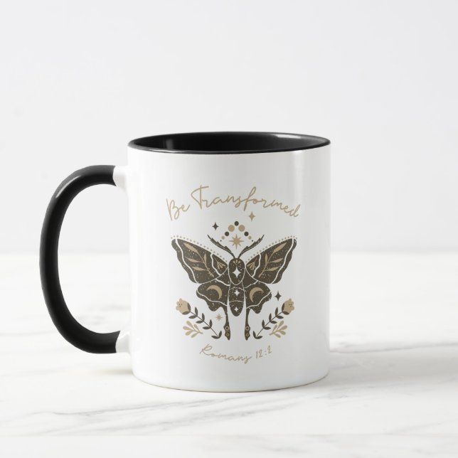 Taza Ser romanos transformados 12:2 Boho cristiano (Izquierda)