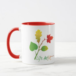 Taza Ser un eslogan motivacional de un artista vitalici