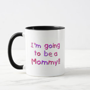 Taza Seré una mami - rosa y púrpura