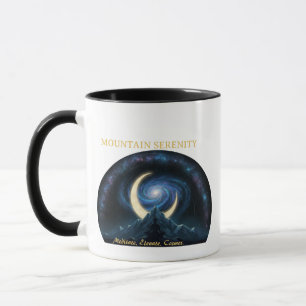 Taza Serenidad Montañosa Meditación Cósmica, Luna Creci