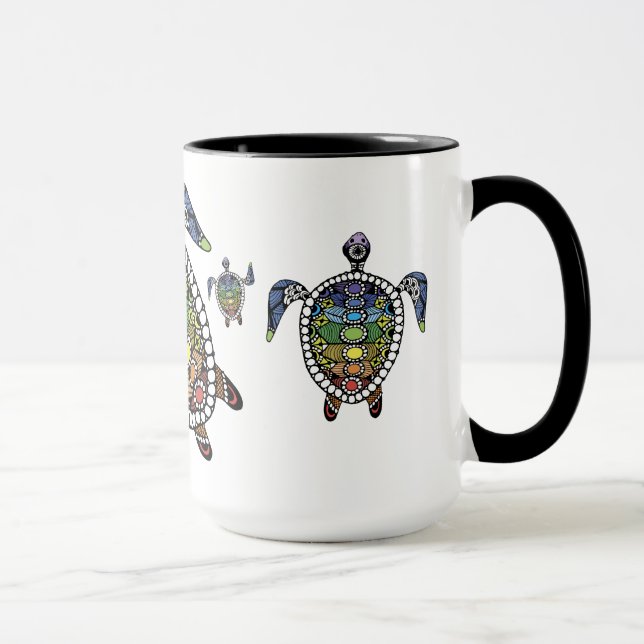 Taza Serenidad Tortuga Chakras (Derecha)