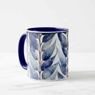 Taza Serenity Blue Leaf Mug