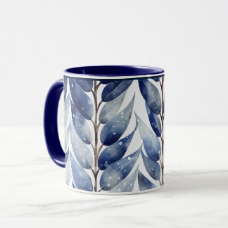 Taza Serenity Blue Leaf Mug