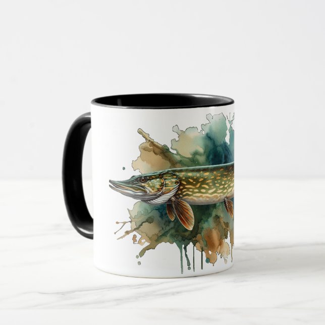 Taza Serie acuarela: Pike (Anverso izquierdo)