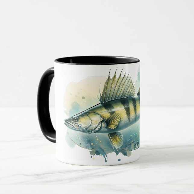 Taza Serie acuarela: Zander/Walleye (Anverso izquierdo)