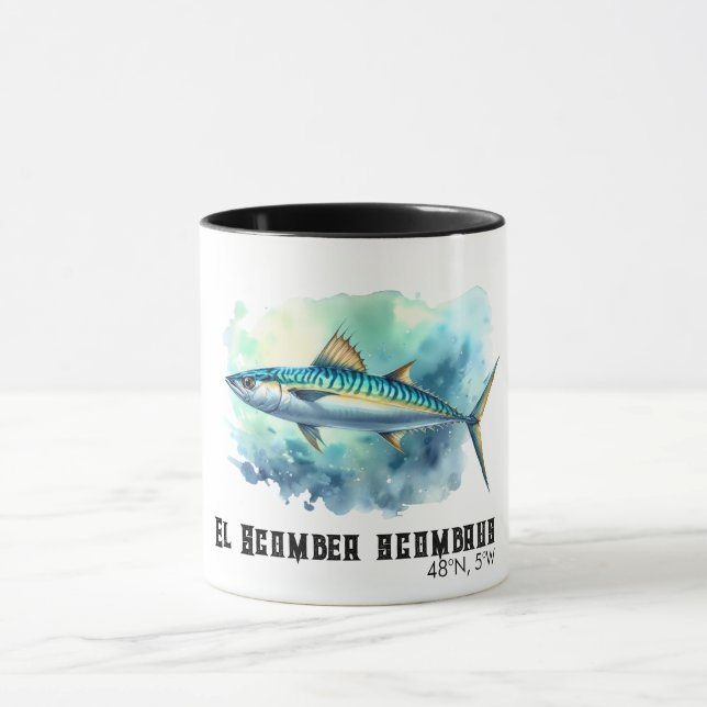 Taza Serie de Acuarela: Caballa (Centro)