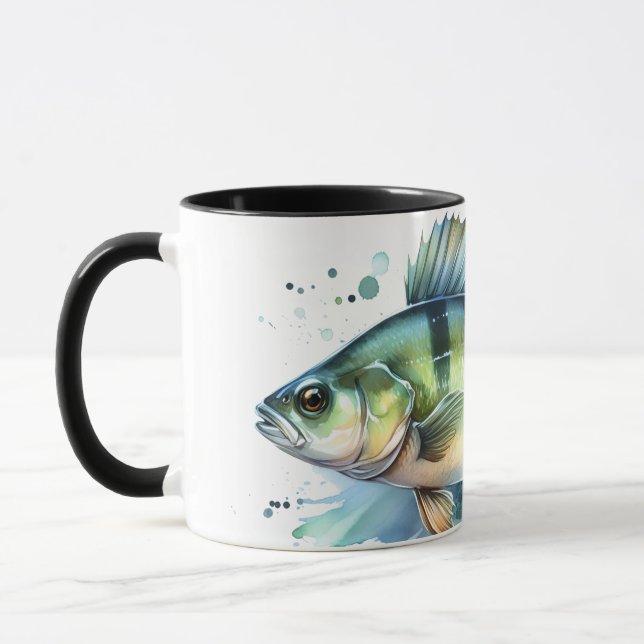 Taza Serie de Acuarela: Perca (Izquierda)