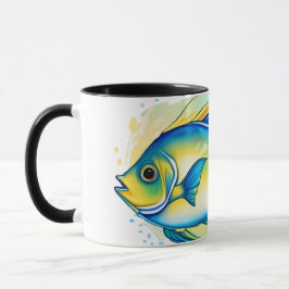 Taza Serie de Acuarela: Pez Ángel