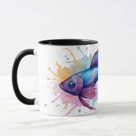 Taza Serie de Acuarela: Pez Betta