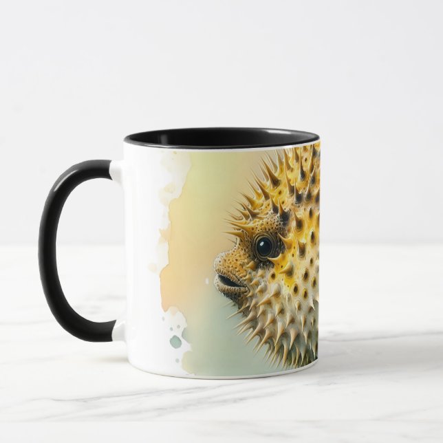 Taza Serie de Acuarela: Pez Globo (Izquierda)