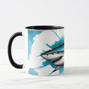 Taza Serie de Acuarela: Tiburón