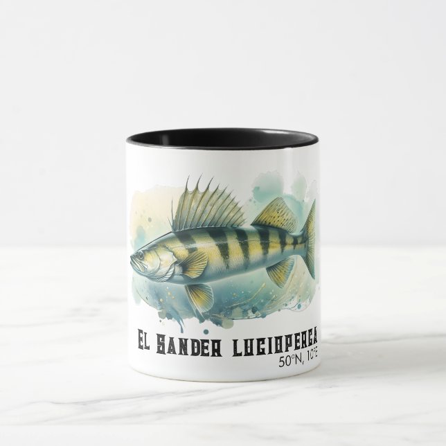 Taza Serie de Acuarela: Zander/Lubina (Centro)