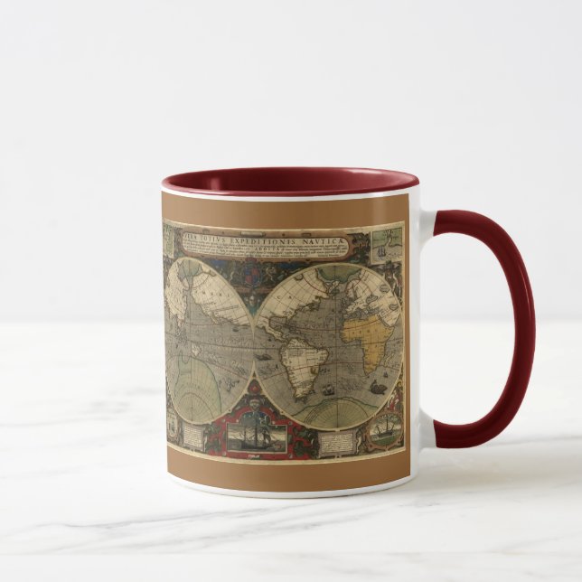 Taza Serie de mapas antiguos (Derecha)