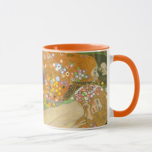 Taza Serpientes de agua II de Gustav Klimt, Art Nouveau (Derecha)