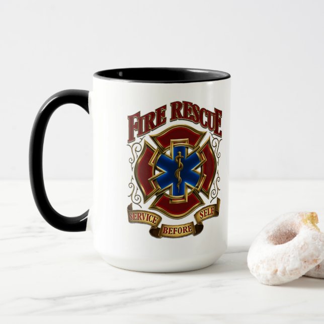 Taza Servicio antes del rescate de auto fuego (Con donut)