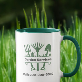 Taza Servicios de jardín - Monograma de herramientas