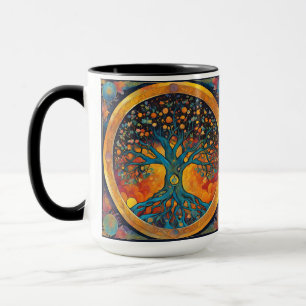 Taza servilleta de papel del árbol de la vida