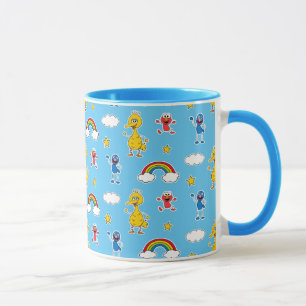 Taza Sesame Pals Rainbow Doodley Pattern