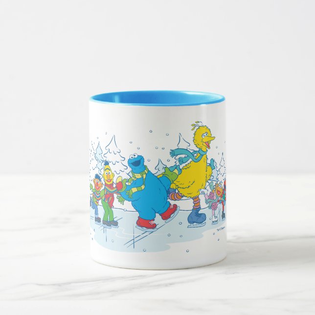 Taza Sesame Street | Amigos patinando sobre hielo (Centro)
