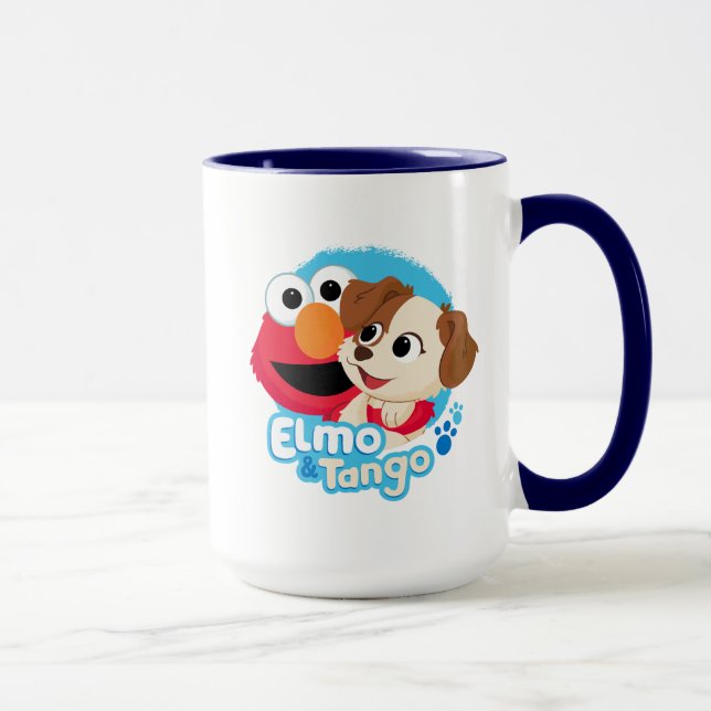Taza Sesame Street | Insignia de Elmo y Tango (Derecha)