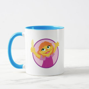 Taza Sesame Street   Julia Sosteniendo una Pluma