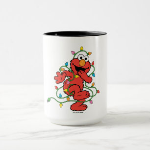 Taza Sesame Street   Luces de Navidad de Elmo