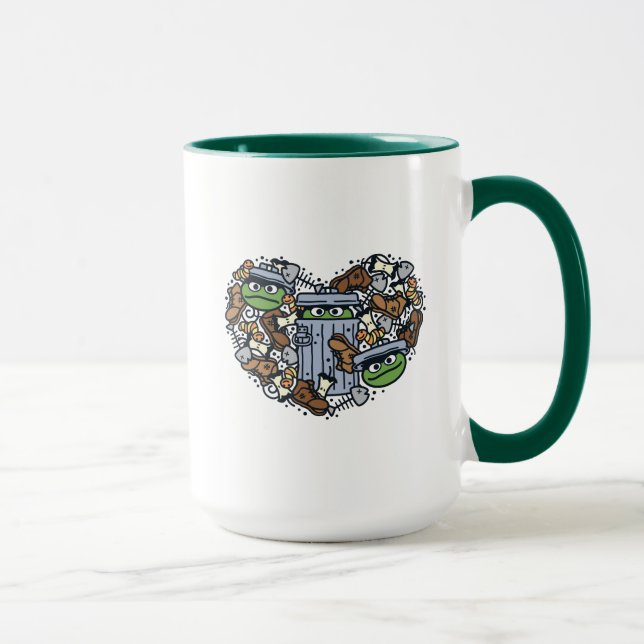 Taza Sésamo | Oscar el Corazón de Doodle de Grouch (Derecha)