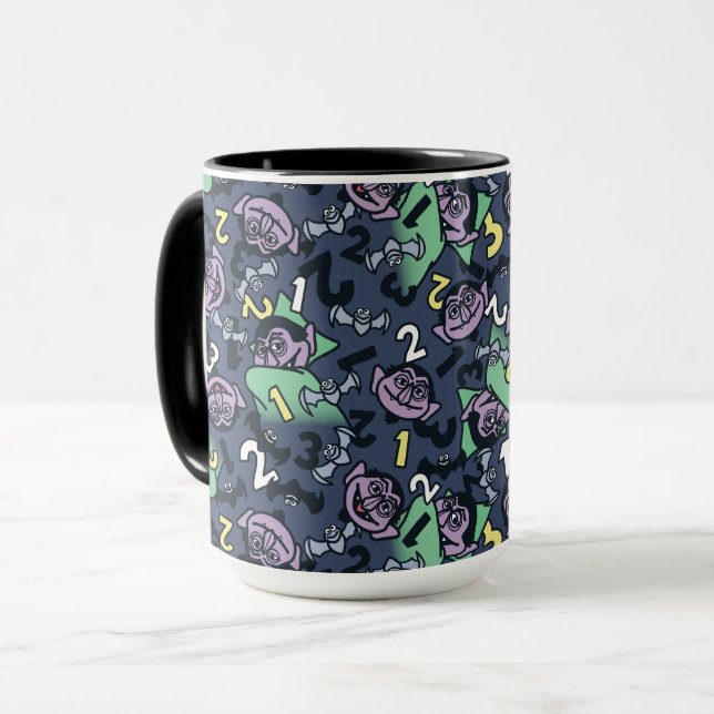 Taza Sésamo | Patrón de conde von Count Doodle (Anverso izquierdo)
