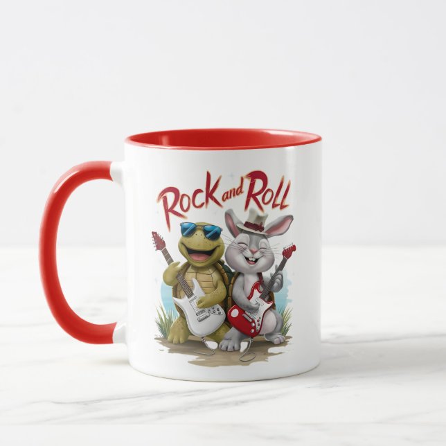 Taza Sesión de conejo de rock y rollo y atasco de tortu (Izquierda)
