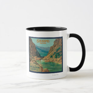 Taza Sespe LabelFillmore anaranjado, CA