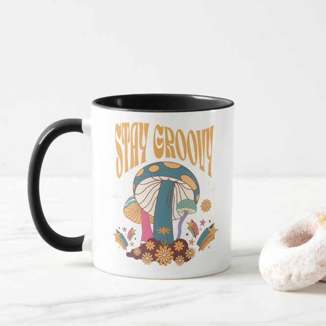 Taza Seta Retro Groovy (Con donut)