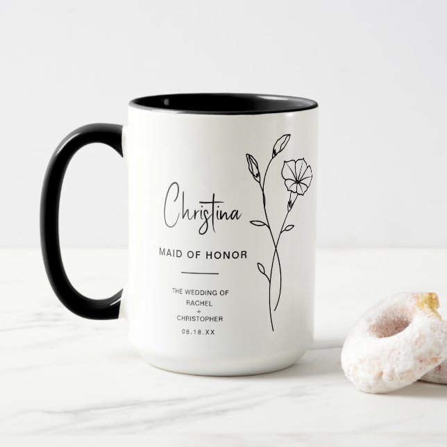 Taza Setiembre, empleada de honor | Flor de gloria matu (Con donut)