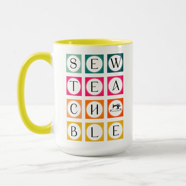 Taza Sewteachable Colorful Squares (Izquierda)