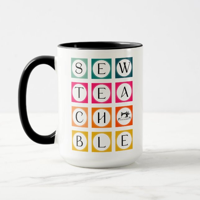 Taza Sewteachable Colorful Squares (Izquierda)