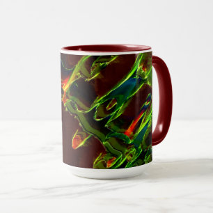 Taza Shades of green drained in flame of fire