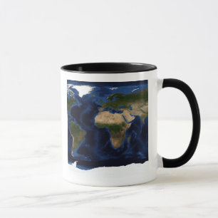 Taza Shading topográfico y batimétrico de la tierra