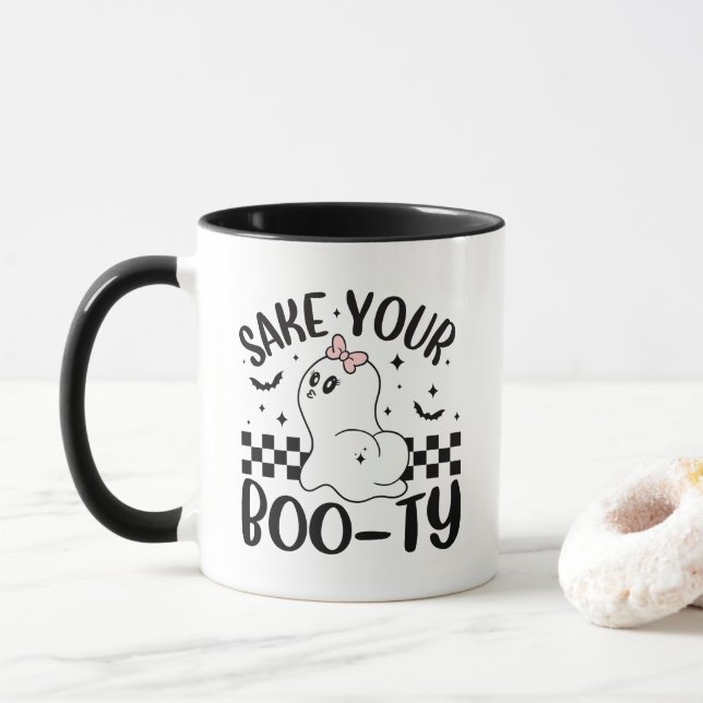 Taza Shake Your Boo-ty Funny Halloween (Con donut)