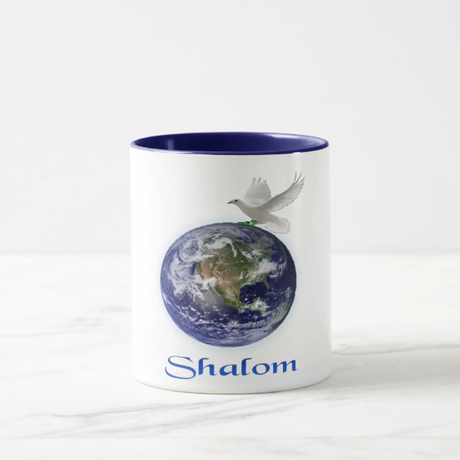 Taza Shalom peace Dove (Centro)