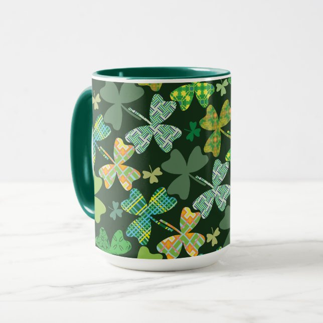 Taza Shamrocks con patrones (Anverso izquierdo)