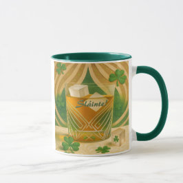 Taza Shamrocks Irish Whiskey Tumbler "Sláinte!"