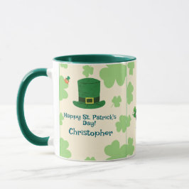 Taza Shamrocks, leprechauns & Pot of Gold Mug