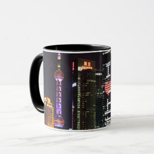 Taza Shanghai de noche