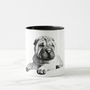Taza Shar Pei Black and White Mug