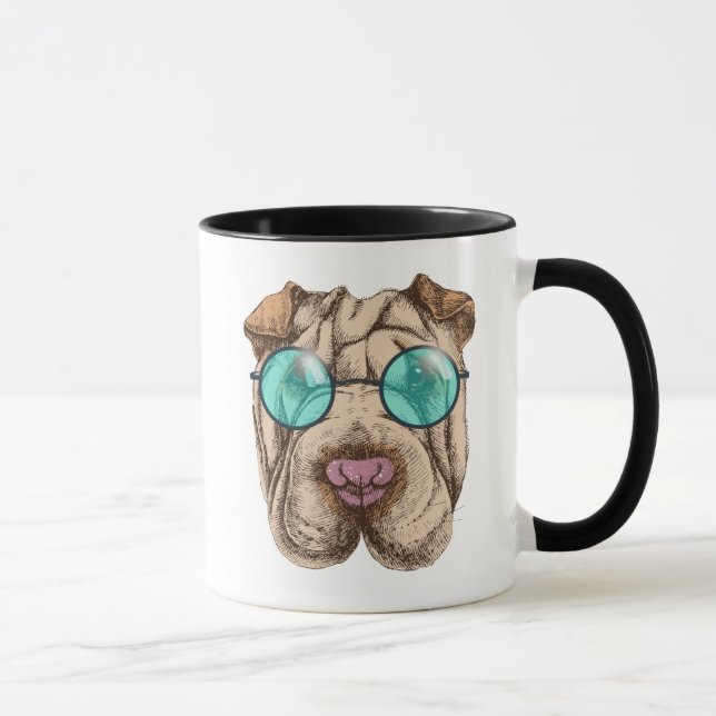 Taza Sharpei en gafas de sol (Derecha)