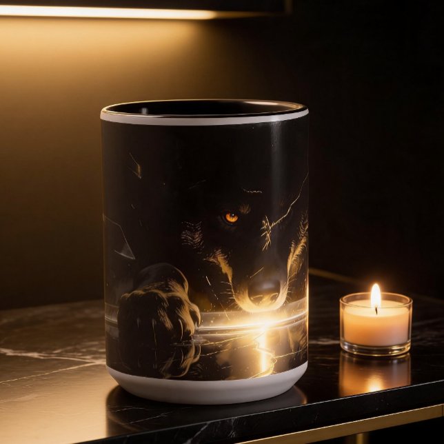 Taza Shattered Lightning Wolf Mystical Dark Fantasy  (Subido por el creador)