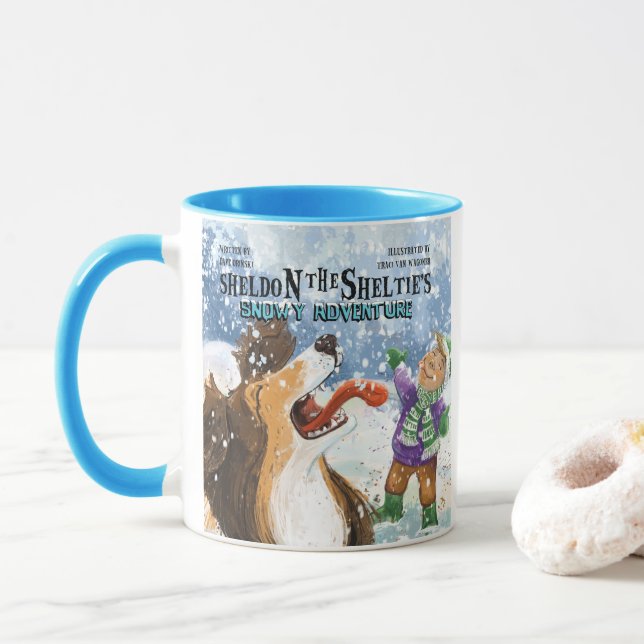 Taza Sheldon el Sheltie (Con donut)